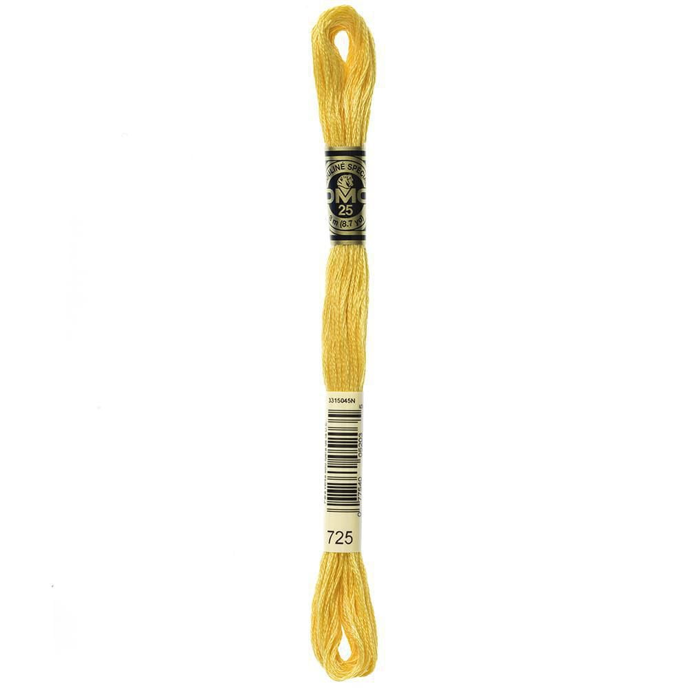 DMC coton 6 brins fil à broder 8 m (8.7 yd) jaune