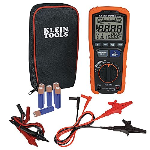 Klein Tools ET600 Multimètre, Testeur d'Isolation Mégohmmétrique, Résistance 4000 Ohms, 125V/250V/500V/1000V, Multimètre de Distribution Automatique