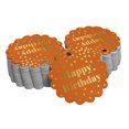thumbnail image 1 of Inkdotpot Real Gold Foil Happy Birthday Tags Favor Hang Paper Tags 100 Piece, 1 of 6