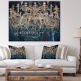 thumbnail image 4 of Design Art - Lustre Vintage en Cristal Bleu, 4 of 5