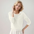 thumbnail image 1 of SHIXIAOO Chandail à Col Rond pour Femme, Chandail, Couleur Unie, Manches Longues, Robe Chandail Raglan, Chandail à Quart de Glissière, Chandail, 1 of 3