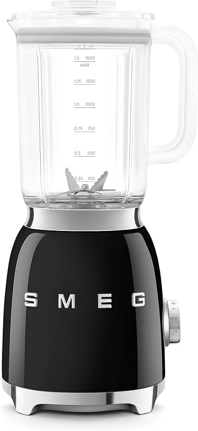 Smeg 50's Retro Style Countertop Blender, Black, BLF03BLUS