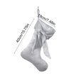 thumbnail image 3 of Iumwxz White Velvet Christmas Stocking with Snowflake and Star Patterns 40x19cm Holiday Tree Ornament Sock with Rope Hanger for Festive Home Decor Includes 1 Stocking, 3 of 6