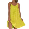 thumbnail image 2 of Pisexur Robe Sans Manches à Encolure Carrée pour Femme, Décontractée, Sans Manches, à Bretelles, Coupe Décontractée, Courte, Robe pour Femme en Liquidation, 2 of 6