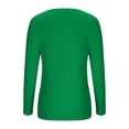 thumbnail image 4 of FAIWAD Women's Knit Long Sleeve Crop Tops Round Neck Basic Fall Winter Slim Stretch Ribbed Knit Top, 4 of 5