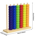 thumbnail image 3 of HCBY Family Game Night Color Stacking Challenge, 2-Player Competitive Puzzle with Wooden Stand, Educational Toy for Color Matching Sequencing, Compact Tabletop Game with 60 Colorful Rings, 3 of 7
