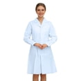 thumbnail image 3 of Court Realm Long Sleeve Lab Coat with Notched Collar and Slant Pockets for Daily Home and Laboratory Roles, 3 of 3