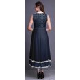 thumbnail image 4 of Bimba Robe Anarkali Noire à Imprimé Damassé pour Femme, Col Mandarin, Style Designer, Kurta Ethnique Indienne, Très Grande, 4 of 6