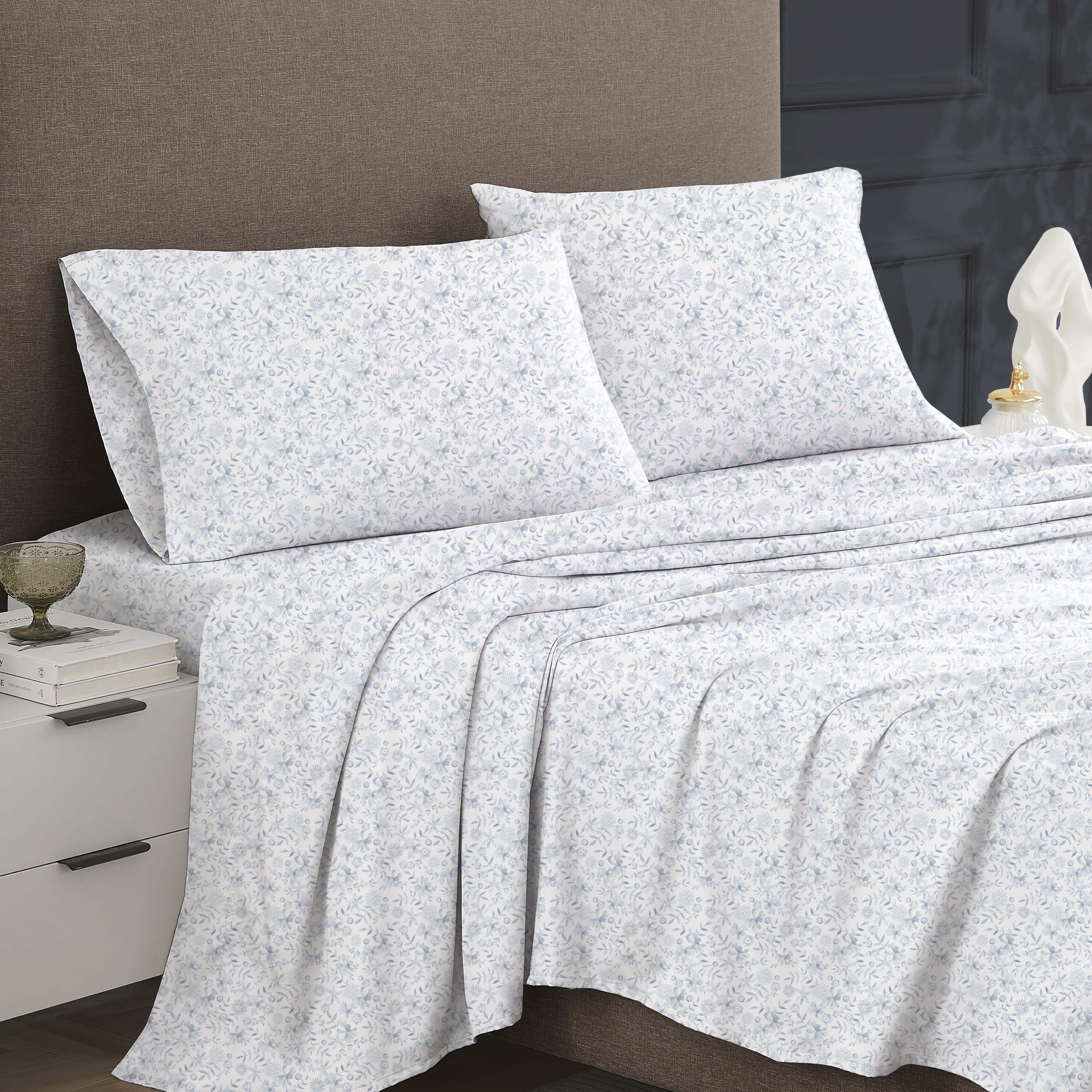 Ensemble de draps 100 % coton à contexture de 400 fils Hometrends