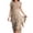 Khaki, variant on Miqool Womens Layered Chiffon Tiered Midi Dress Elegant Wedding Guest Dress Short Sleeve Flowy Cocktail Dresses