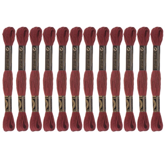 Unique Bargains Fil à Broder Rouge Foncé, 8 m - 12 Écheveaux
