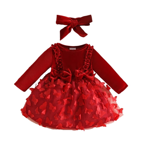 Infant Girl Dress Ruffle Tulle Dress Toddler Spring Dresses for Girls Birthday Dress Toddler Summer Clothes Girls 3-6 Months