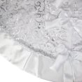 thumbnail image 3 of Northlight 48" Silver Metallic Filigree Christmas Tree Skirt with Sateen Bows, 3 of 3