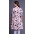 thumbnail image 4 of Bimba Kurti à Manches Retroussables pour Femmes, Col Mandarin Imprimé, Hauts de Kurti Courts, 4 of 6