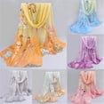 thumbnail image 2 of EYIIYE Women Floral Print Scarf Breathable Chiffon Neck Shawl, 2 of 6