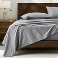 thumbnail image 2 of Bare Home Organic Percale Sheet Set - 300 Thread Count - 100% Organic Cotton - Twin XL, Light Gray, 2 of 7