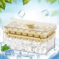 thumbnail image 2 of Push-Button Ice Tray with Removable Lid, Leakproof Design, Stackable for Freezer; Includes Ice Shovel, Easy Demolding, BPA-Free Plastic, 2 of 9