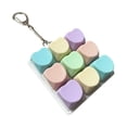 thumbnail image 1 of Xuanheng Keyboard Clicker Toy Adults Gifts Funny Lightweight Cube Keyboard Fidget Toy Macaron Heart, 1 of 8