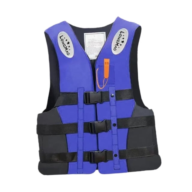 Almencla Life Vest for Adults Sturdy Kayaking Jacket for Rafting Outdoor Water Sports S blue