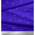 thumbnail image 3 of Soimoi Blue Rayon Fabric Leaves & Dots Print Sewing Fabric BTY 42 Inch Wide, 3 of 3