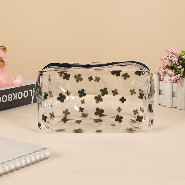 Meitianfacai Transparent Pencil Case Ins Cute High Face Girl Heart Large Capacity Pencil Case