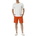 thumbnail image 2 of INSPIRE CHIC Men's Shorts Drawstring Waist Fish Pattern Beach Summer Board Shorts 28 Orange, 2 of 7