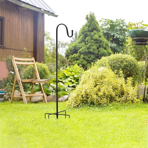 Suncoda Shepherd Hook, Shepher D Hooks with 5 Prongs Base for Bird Feeders Lanterns Wedding Baskets