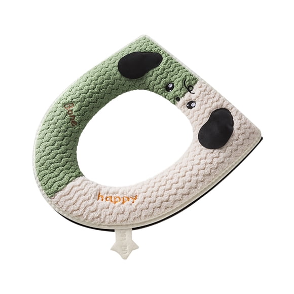 Coussin de Siège de Toilette 43 cm x 37 cm Épaissi Lavable en Polyester Housse de Siège d'Hiver avec Endos Antidérapant
