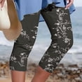 thumbnail image 2 of Yuyuzo Womens Plus Size Capris High Waisted Straight Leg Solid Color Bottom Capri Pants for Women 3/4 Slacks, 2 of 5