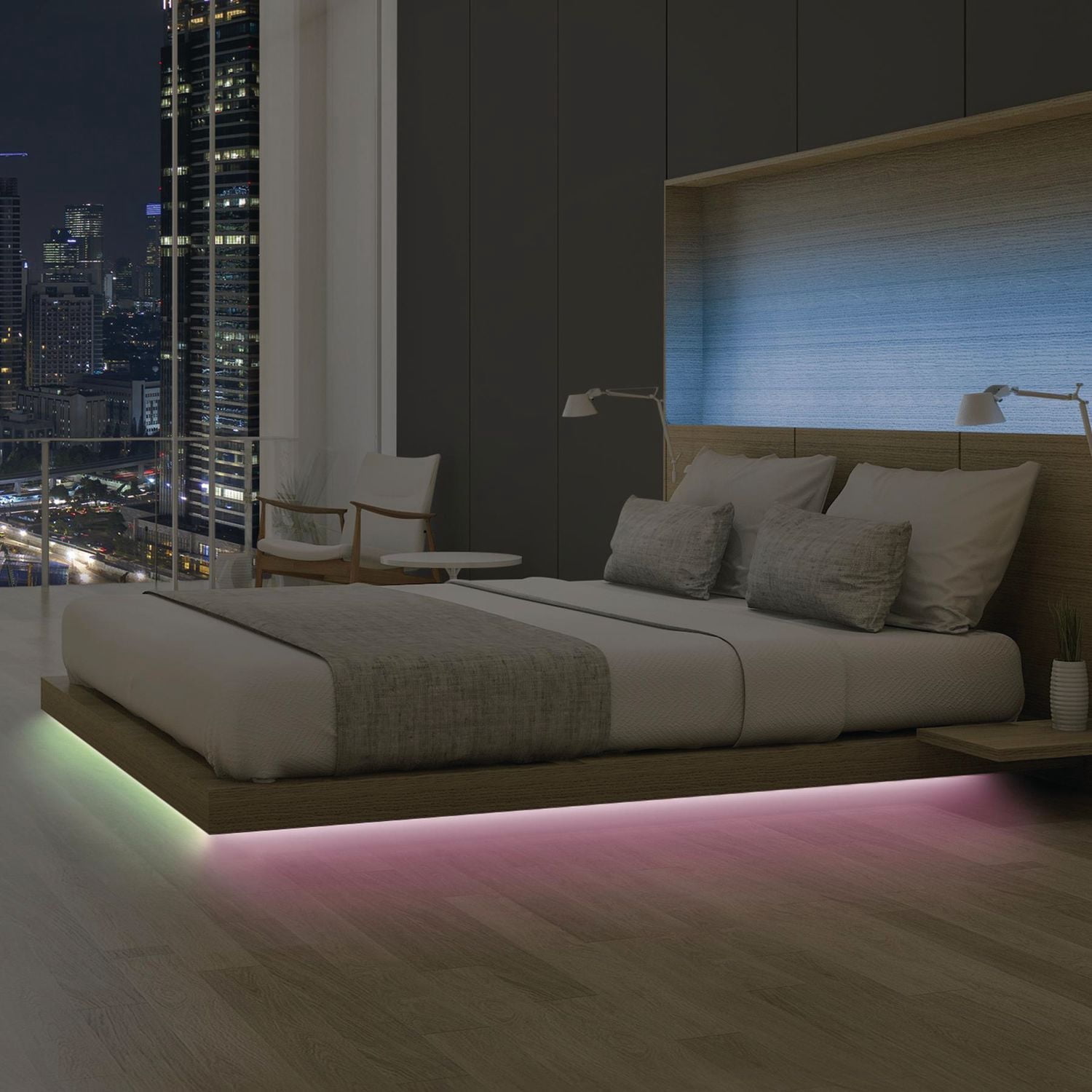 Merkury Innovations MotionGlo Multi Motion Activated RGB Strip Light with Remote