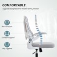 thumbnail image 4 of HOMCOM Ergonomic Office Chair, Desk Chair with Lumbar Support, Grey, 4 of 10