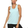 thumbnail image 1 of Chbgutlmr Womens Workout Tops Round Neck Sleeveless Loose Comfy Racerback Ruched Gym Athletic Yoga Tops, 1 of 9