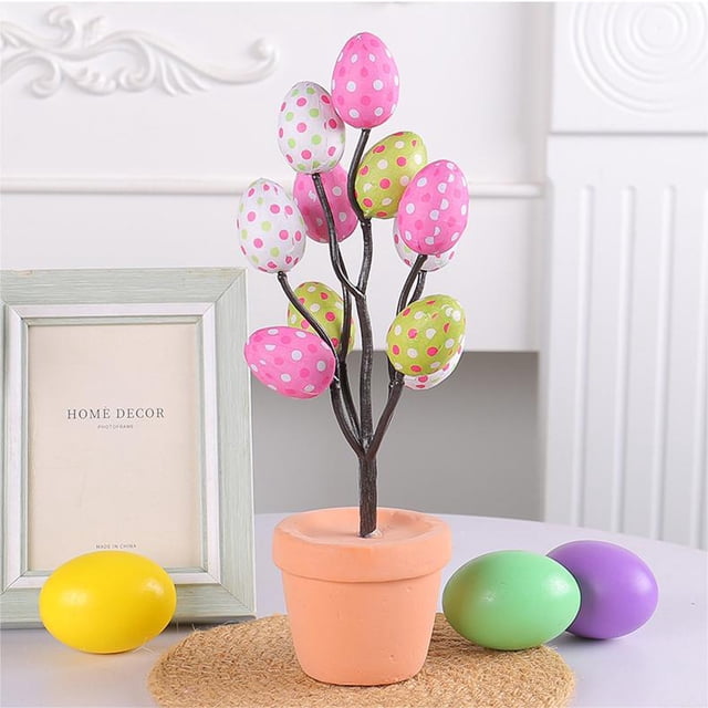 Easter Eggs Pot Spots Eggs Flower Pot Outdoor Courtyard Easter Decoration