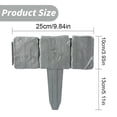 thumbnail image 3 of Garoy Bordure de Jardin en Plastique Aspect Pierre, Clôture Décorative de Plate-Bande pour Aménagement Paysager, 10 Pcs de Piquets de Pelouse Rouges Emboîtables, Bordure Effet Galets en Plastique pour Pelouse, Pierre de Bordure de Paysage, 3 of 5