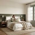 thumbnail image 2 of Aykah Aura Cream Upholstered Tufted Storage Bed, Queen, 2 of 13