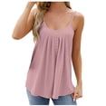 thumbnail image 3 of AherBiu Débardeurs pour Femmes Broderie Illet Camisole Ample Décontractée Fluide Col Rond Bretelles Spaghetti Boho, 3 of 5