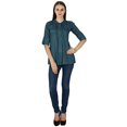 thumbnail image 2 of Haut Décontracté Été Robe d'Été Unie Tunique Boho Coton Vêtements pour Femmes, 2 of 5