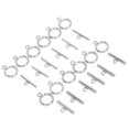 thumbnail image 4 of YLSHRF Toggle Fermoirs, Bracelet Collier DIY Rond Toggle Fermoirs Tbar pour la Fabrication de Bijoux de Couleur en Acier, Fermoirs Toggle en Acier Inoxydable, 4 of 8