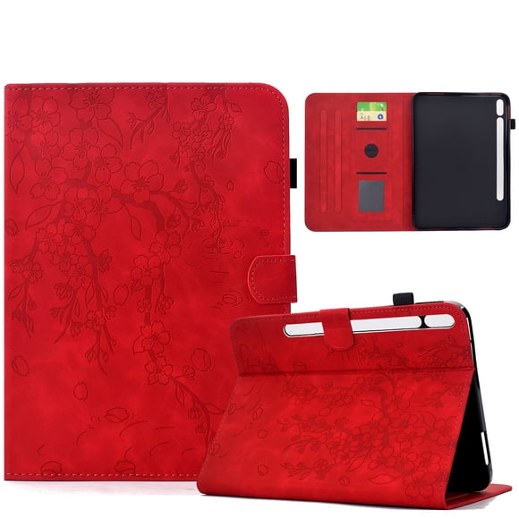 FOXDOCK Étui pour Tablette pour Samsung Galaxy Tab S10 FE Plus avec Fentes pour Cartes, Mise en Veille/réveil Automatique, Fonction Support, Couverture Folio Florale à Protection Complète