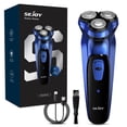 thumbnail image 1 of Sejoy Men's Electric Shaver Razor for Men Face,Beard Trimmer,Portable Electric Rotary Shaver, 2 in 1 3 Head 4D Cordless Rechargeable,with Pop-Up Trimmer, Washable,Use for Home Travel,Royal Blue, 1 of 10