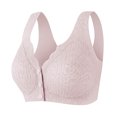 thumbnail image 1 of Yuzhih Womens Front Closure Everyday Bras Comfortable Wireless Bralettes V Neck Seamless Bra Wire Free Basic Bras, 1 of 7