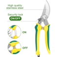 thumbnail image 4 of Garden Pruning Shears 2 Pieces Hedge Shears Secateurs with Locking Handle Tree Cutters, Plant Clippers, 4 of 5
