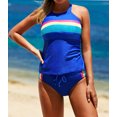 thumbnail image 1 of Women's Blue Retro Sydney Sporty Tankini, 1 of 8