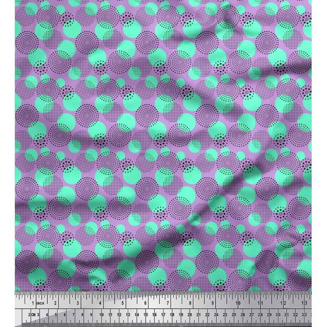 Soimoi Silk Fabric Dots Small Fabric Prints by Yard 42 Inch Wide