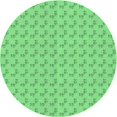 thumbnail image 1 of Ahgly Company Tapis Rond Lavable en Machine Intérieur Transitionnel Vert, 4 Pieds Rond, 1 of 7