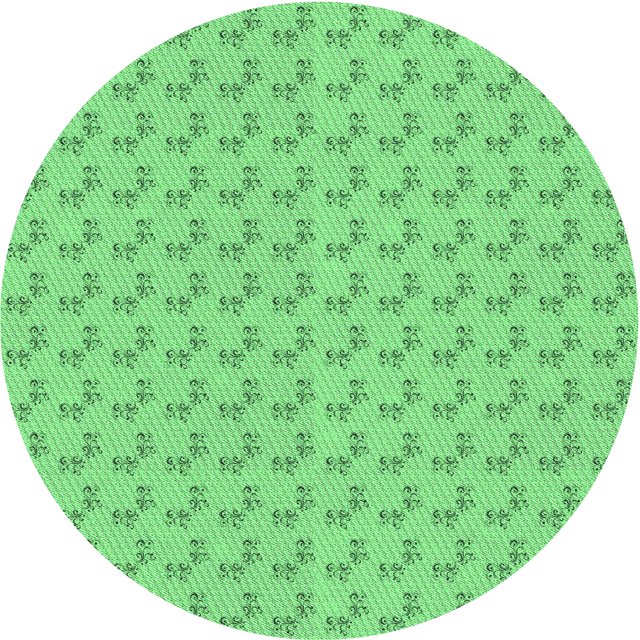 Ahgly Company Tapis Rond Lavable en Machine Intérieur Transitionnel Vert, 4 Pieds Rond