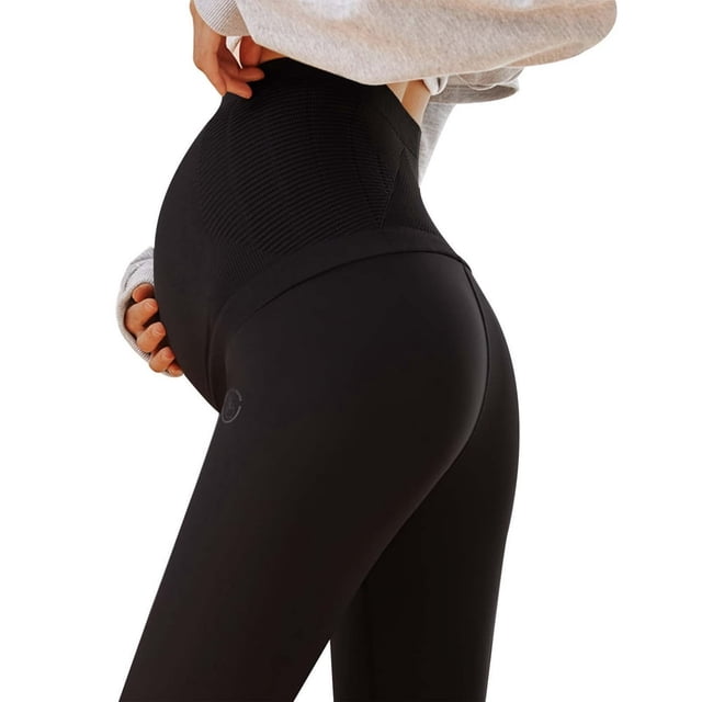 Pantalon de Maternité Uni pour Femmes Leggings de Maternité Pantalon de Maternité Bas de Maternité
