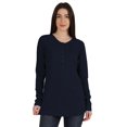 thumbnail image 1 of Inkmeso Tshirt With Buttons Jersey Tee Long Sleeve Top For Women, 1 of 8