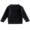 thumbnail image 2 of RXIRUCGD Chandail Tricoté Extensible à Manches Longues Col Rond pour Enfants Hommes et Femmes, Noir, Taille : 130, 2 of 8