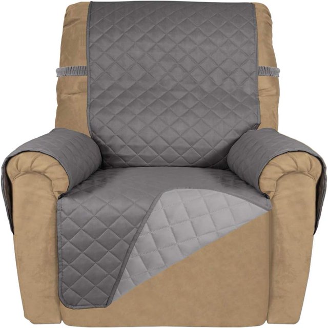 2024 Reversible Quilted Sofa Cover Water Resistant Slipcover Furniture Protector Washable Couch Cover with Non Slip Foam and Elastic Straps for Kids Dogs Pets (Small Pink/Beige)